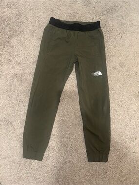 The North Face Olive Jogger Pants with Black Waistband